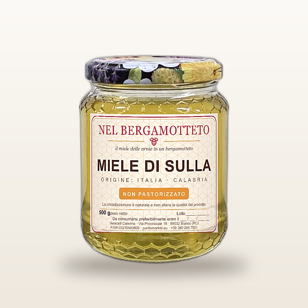 Vasetto di miele di sulla Nel Bergamotteto da 500 g